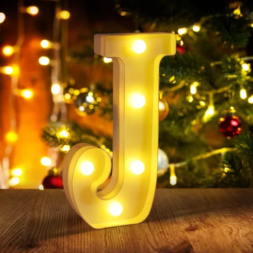 Miniatura 45 de Símbolo Ampersand LED Grande &, Letras de Marquesina Cartel 26 Letras del Alfabeto y 10 Números Luminosos para Decoración de Fiestas, Números