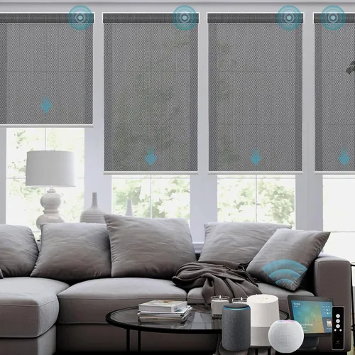 Miniatura 42 de SmartWings Persianas Enrollables Inteligentes Motorizadas con Filtro de Luz, Persianas Eléctricas con Control Remoto para Ventanas Compatibles