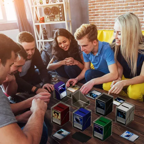 Miniatura 6 de Paquete de 6 Estuches para Mazos de Cartas, Cajas de Cartas Commander con 600 Fundas para Cartas y Divisores, Caja de Almacenamiento de Cartas