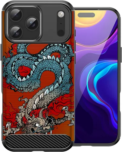 Miniatura 17 de CasesOnDeck - Funda compatible con Apple iPhone 17 Pro Max, diseño de TPU con patrón pictórico, flexible, delgada y elegante (casete retro)
