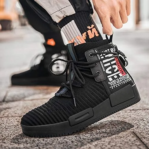 Miniatura 6 de RUNMAXX - Tenis para caminar para hombre a la moda con cordones con estilo tenis para correr atléticos casuales