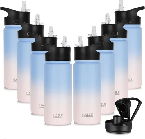 Miniatura 24 de HASLE OUTFITTERS Botella de agua aislada de 16 onzas para niños, botella de agua de acero inoxidable de doble pared al vacío, a prueba de fugas