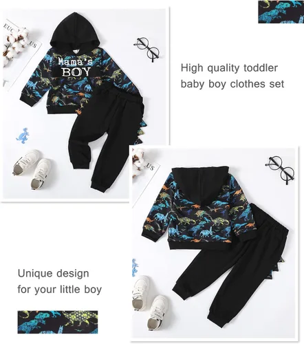 Miniatura 5 de Conjunto de 2 piezas de ropa de manga larga de algodón para niño y niño sudadera de camuflaje