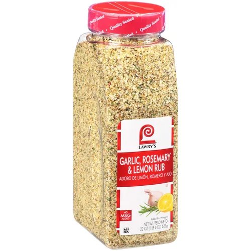 Lawry's Aderezo de Ajo, Romero y Limón, 22 oz - Un Envase de 22 Onzas de Aderezo de Ajo, Limón y Romero, Hecho para Chefs para Usar en Pollo,