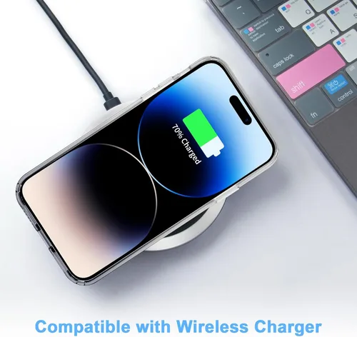Miniatura 7 de JJGoo Funda compatible con iPhone 14 Pro Max transparente, protectora, a prueba de golpes, delgada y fina, cubierta de parachoques suave, fundas