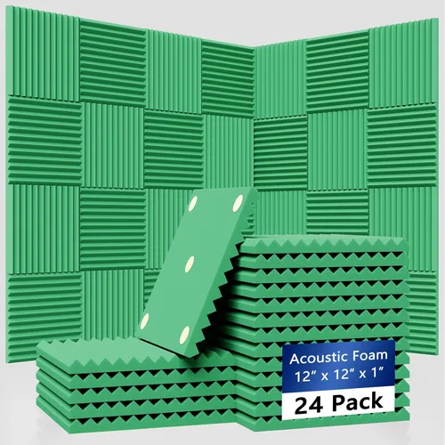 Miniatura 7 de Paquete de 4 paneles de espuma a prueba de sonido, almohadilla de espuma para caja de huevos de 48 x 24 x 2 pulgadas, paneles de pared insonorizados