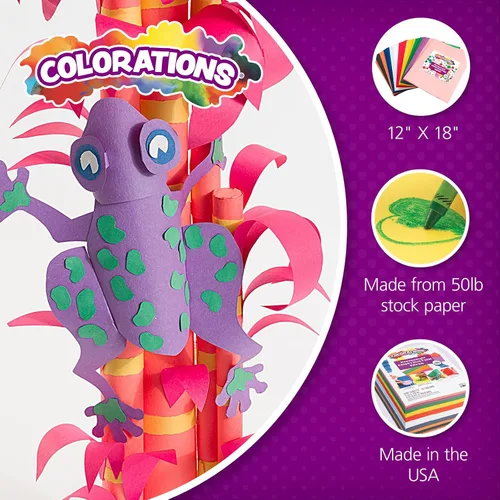 Miniatura 4 de Papel de construcción, blanco, 12 x 18 pulgadas, 200 hojas, papel de construcción pesado, manualidades, arte, arte infantil, pintura, colorear
