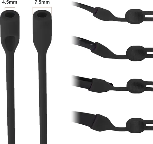 Miniatura 2 de SHINKODA Correa deportiva elástica de silicona para lentes de sol, paquete de 2