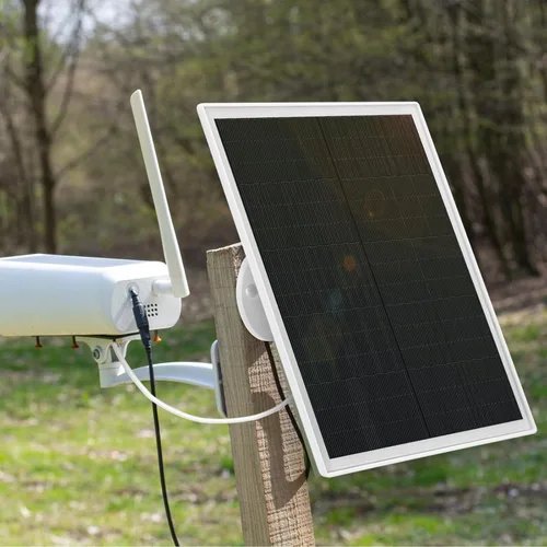 Miniatura 7 de Kanayu Paquete de 4 paneles solares para cargador de cámara de seguridad compatible con cámara de batería recargable 5 V 6 W, panel solar USB