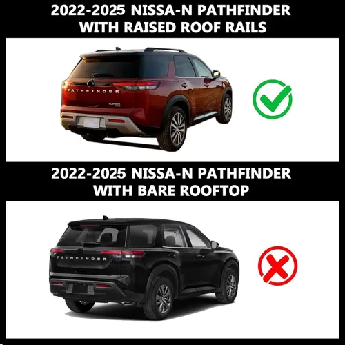 Miniatura 2 de ROKIOTOEX Barras transversales de techo para Pathfinder 2022-2025 con rieles de techo elevados de fábrica, caja de carga, portador de kayak, barras