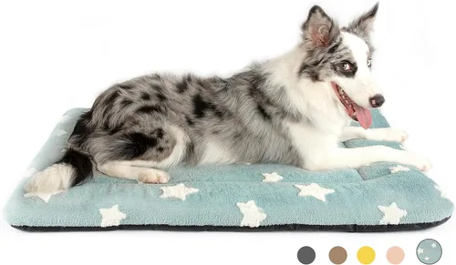 Miniatura 16 de Mora Pets Almohadilla para jaula para perros, alfombra para jaula de perrera para perros pequeños, lavable, bonita cama de estrella para mascotas