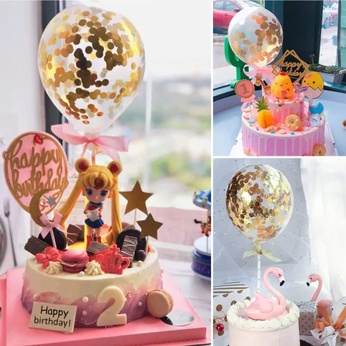 Miniatura 3 de Paquete de 40 globos de látex de unicornio para arco kit de columna, guirnaldas de helio, globos de confeti para fiesta de feliz cumpleaños, bodas