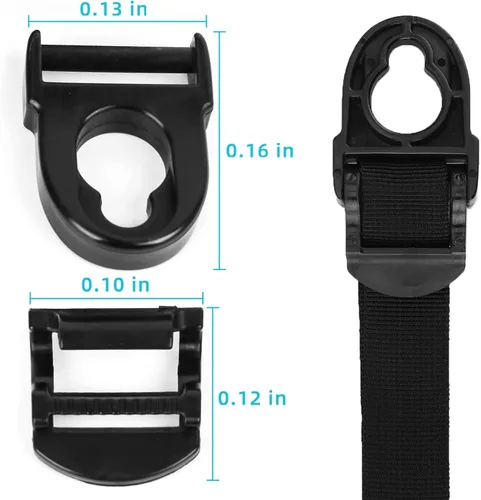 Miniatura 2 de Kit de reparación de asiento de kayak, clips de correa de asiento y ganchos Tri-Glide aptos para emoción de por vida 2 piezas clip+2 piezas gancho
