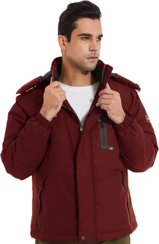 Miniatura 4 de QPNGRP Mens Waterproof Ski Snowboard Jacket Windproof Winter Snow Coat