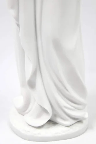 Miniatura 7 de Estatua blanca de la Virgen María con el bebé Jesús niño de 18 pulgadas, estatua blanca hecha en Italia