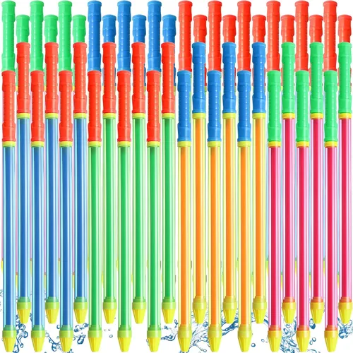 Sotiff 48 pistolas de agua de crayón de 22.4 pulgadas, chorros de tubo de agua, pistola de succión para playa, piscina, juguetes para chorros para