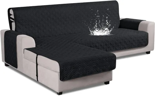 Miniatura 27 de VANSOFY Fundas de Sofá Seccional Mejoradas 100% Impermeables en Forma de L Funda Reversible para Chaise Lounge Funda Protectora de Sofá Seccional