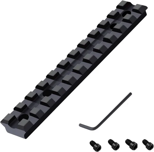 Bengor Soporte de Riel Picatinny para 10/22 con 11 Ranuras para Puntos Rojos, Montaje, Miras Telescópicas, Magnificadores Negro