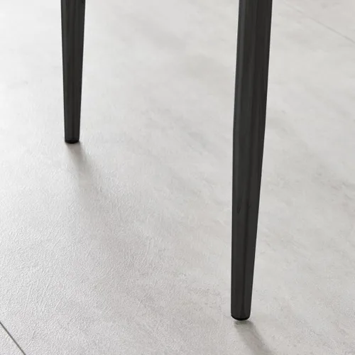 Miniatura 8 de Furniturebox UK Milan - Juego de 4 sillas de comedor de alta calidad, contemporáneas y lujosas, asientos de comedor de piel sintética de diamante