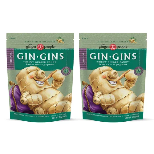 Miniatura 22 de GIN GINS - Caramelo duro de jengibre de doble fuerza – Caramelo 100% natural de The Ginger People – Golosinas saludables envueltas individualmente