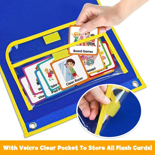 Miniatura 5 de Gran horario visual para niños, tabla de recompensa de tareas domésticas, tabla de rutina para niños pequeños, planificador semanal de doble cara