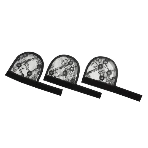 Miniatura 7 de Red de encaje de cola de caballo negra para hacer extensiones de cabello de cola de caballo de caballo, 3