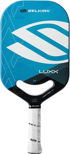Miniatura 10 de Selkirk Sport LUXX Control Palas de pickleball de fibra de carbono Florek con un núcleo de polipropileno X7, la pala de pickleball está diseñada Azul
