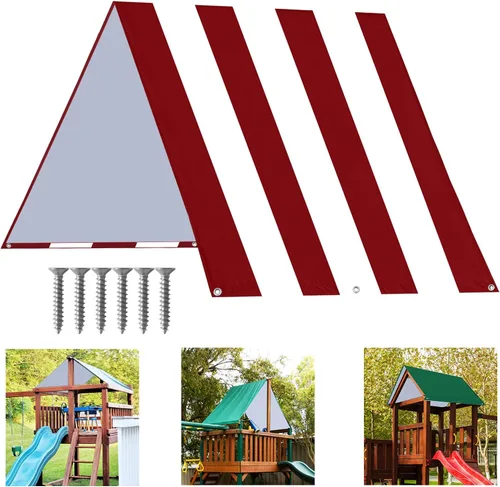 ABCCANOPY Juego de lona de repuesto de 43 x 90 pulgadas para parques infantiles, pantallas de sombra (borgoña/blanco)