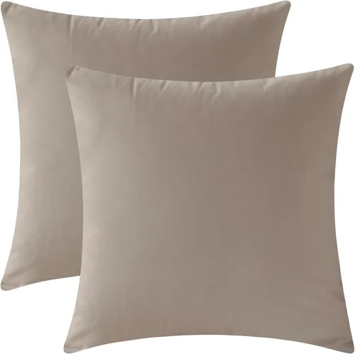 Miniatura 24 de Juego de 2 fundas de almohada de terciopelo para sofá y cama, 18 x 18 pulgadas, color malva