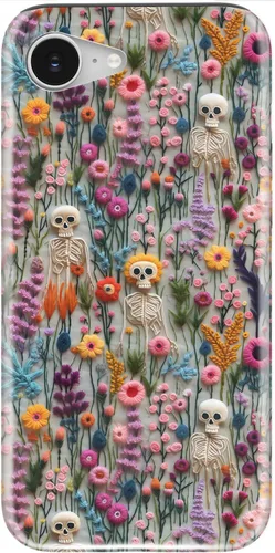 Miniatura 92 de Funda para iPhone 12 Mini, compatible con carga inalámbrica, protección de doble capa con elegante diseño de flores silvestres, silicona suave +