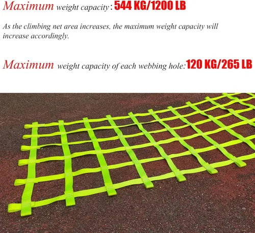 Miniatura 3 de Red de escalada de carga para niños, red de carga para columpio, línea ninja al aire libre, hamaca de protección de seguridad, red de obstáculos