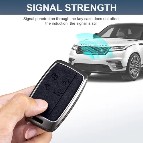 Miniatura 5 de YO&YOYE Compatible con llavero Land Rover Funda con llavero de cuero para Range Rover Evoque Sport Velar Land Rover Discovery Jaguar F-Pace F-Type