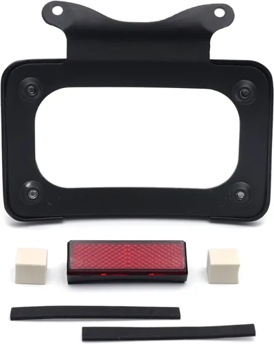 Miniatura 4 de MT389-BK Soporte Negro Curvado Inclinado para Placa de Matrícula Compatible con '10-posterior FLHX, FLHXS, FLHXSE, FLTRX, FLTRXS y '10-'12 FLHXSE