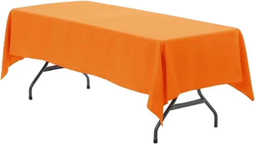Miniatura 48 de Your Chair Covers - Mantel rectangular de poliéster de 90 x 132 pulgadas, color morado, mantel de boda sin costuras de alta calidad para mesas