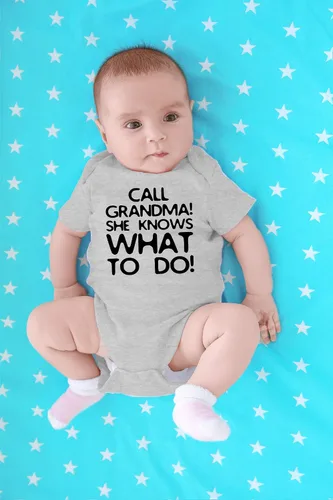 Miniatura 16 de CBTwear Call Grandma She Knows What To Do Baby Bodysuit - Adorable mameluco Ropa Unisex Humor Romper