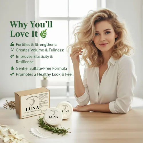 Miniatura 3 de Nature Skin Shop Luna - Juego de champú y acondicionador de colágeno y biotina, fortalecedor y voluminizador para cabello fino, adelgazamiento y Set