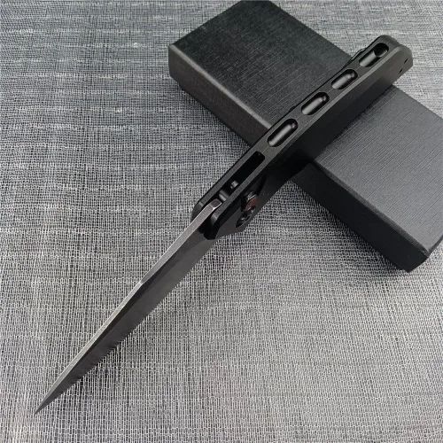 Miniatura 7 de HUAAO Cuchillo plegable de 3.3 '' 9Cr13MoV Hoja de acero T6 Aviación Manijas de aluminio al aire libre EDC Herramientas Navajas de bolsillo con clip