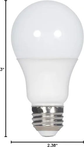 Miniatura 2 de Satco Bombilla LED mediana S9703, A19, 2700 K, regulable, 4.31 pulgadas, acabado blanco esmerilado