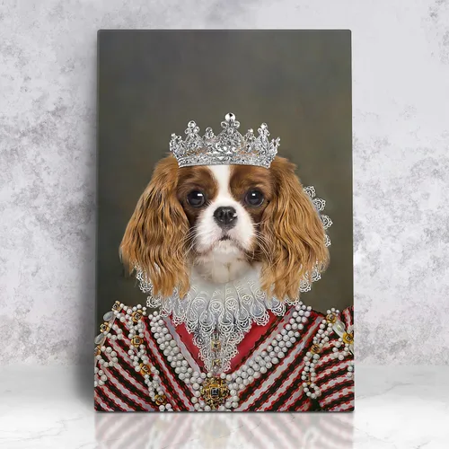 Miniatura 20 de Pintura personalizada para retratos de mascotas de perros y gatos, estilo renacentista sobre lienzo, retrato real de mascotas a partir de la foto