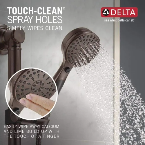 Miniatura 4 de Delta Grifo de Ducha de Mano con Barra Deslizante de 9 Chorros con Manguera, Cabezal de Ducha de Mano de Bronce Frotado con Aceite, Ducha de Mano