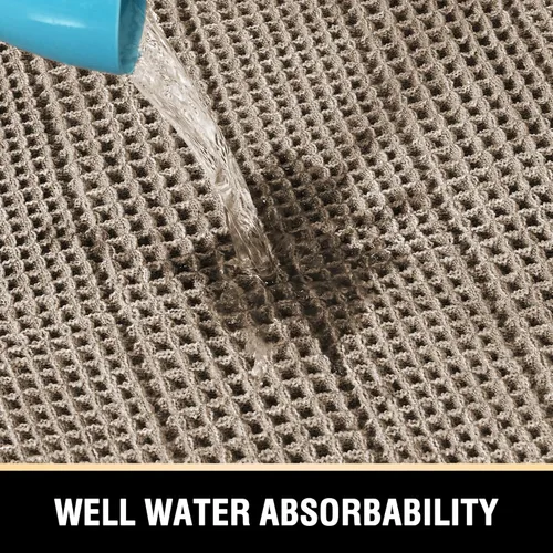 Miniatura 4 de H.VERSAILTEX Alfombra de baño de goma eva súper absorbente, alfombras de baño antideslizantes para piso de baño, alfombras de baño lavables a Crema