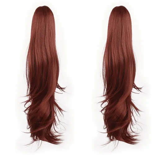 Miniatura 308 de Extensiones de cola de caballo de cabello rubio, extensiones de cola de caballo para mujer, pinza de extensiones de cabello rizado de 12 pulgadas