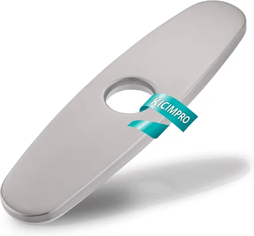 Kicimpro Placas de grifo para cubrir agujeros, placa de cubierta de níquel cepillado de acero inoxidable para 1 o 3 agujeros, grifo de baño o cocina