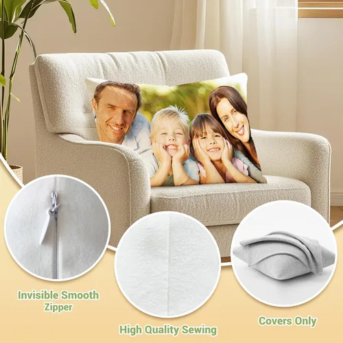 Miniatura 3 de Bemaystar Almohada personalizada con imagen, almohada personalizada con foto, funda de almohada personalizada con foto, regalos personalizados