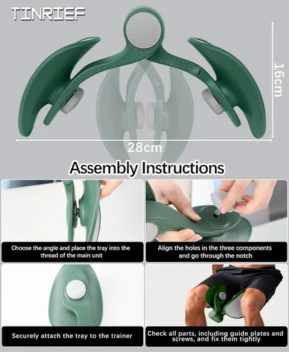 Miniatura 7 de Pelvic Floor Exercise Device with 35-49 lb Resistance, Kegel and Inner Thigh Muscle Trainer, Home Workout Equipment for Postpartum Recovery, Women &