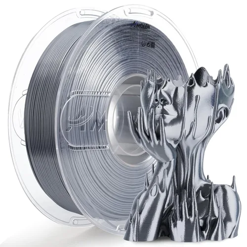 Miniatura 24 de AMOLEN - Filamento de seda PLA para impresora 3D de 1.75mm, filamento brillante blanco para impresión 3D, carrete de 1kg (2.2 libras), compatible