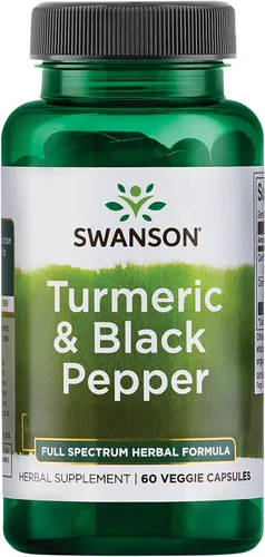 Miniatura 8 de Swanson Suplemento antioxidante prémium de cúrcuma y pimienta negra para adultos activos que buscan apoyo para las articulaciones, la digestión