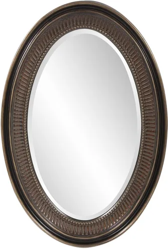 Miniatura 13 de Howard Elliott Ethan - Espejo decorativo ovalado negro para colgar en la pared, marco de resina, espejo de tocador perfecto para decoración