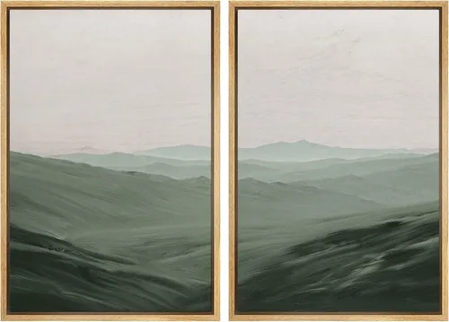 Miniatura 58 de SIGNWIN Lienzo enmarcado para pared, juego de arte sereno de paisaje de pantanos, ilustración rústica, arte moderno, minimalismo, decorativo