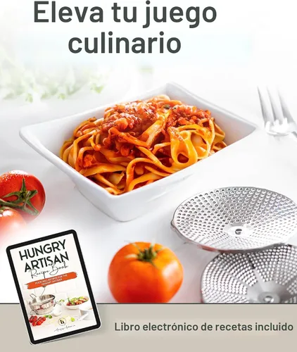 Miniatura 3 de Molinillo de alimentos de acero inoxidable con 3 discos, manivela giratoria ergonómica para salsa de tomate, puré de manzana, comida para bebés